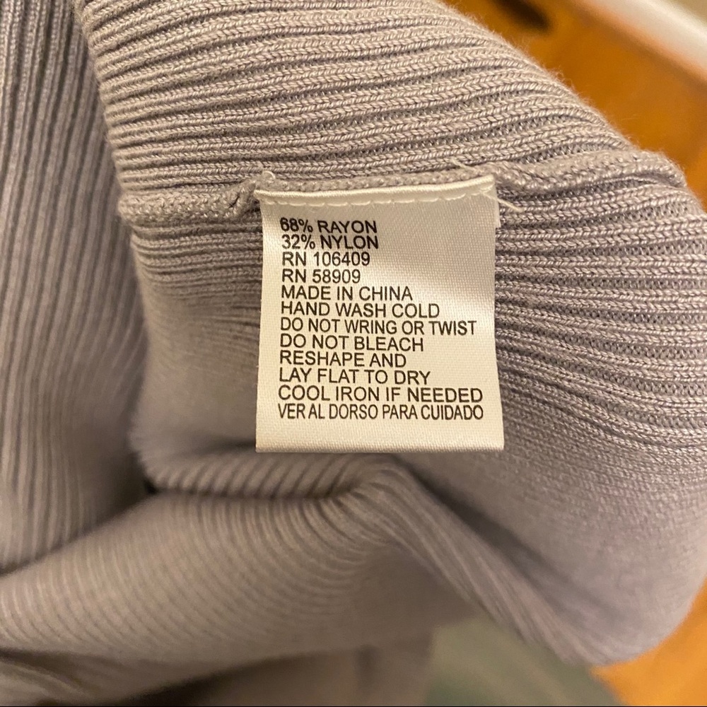 Antonio Melani Mock Neck Ribbed Sweater - Picture 6 of 6